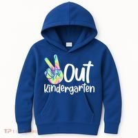 Peace Out Kindergarten Kids Hoodie thumb 0