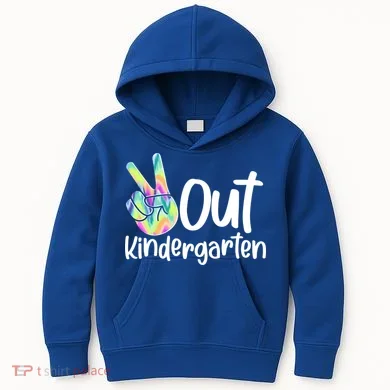 Peace Out Kindergarten Kids Hoodie