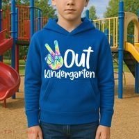 Peace Out Kindergarten Kids Hoodie thumb 2