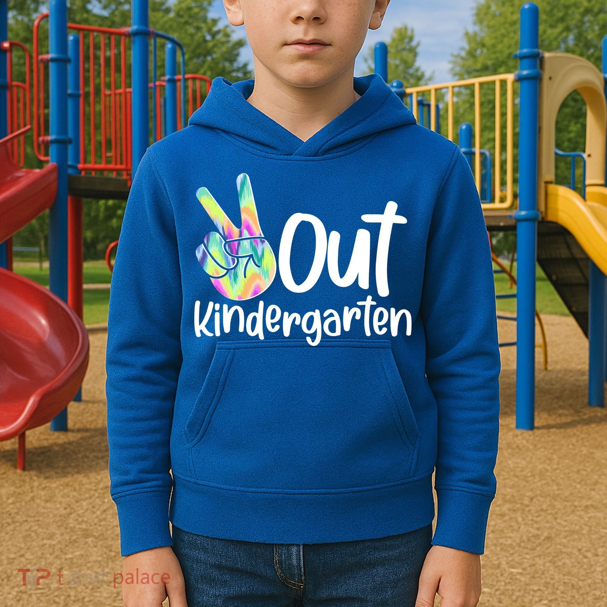 Peace Out Kindergarten Kids Hoodie