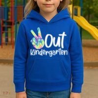 Peace Out Kindergarten Kids Hoodie thumb 3
