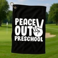 Peace Out Preschool Golf Towel thumb 1