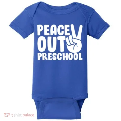 Peace Out Preschool Baby Bodysuit