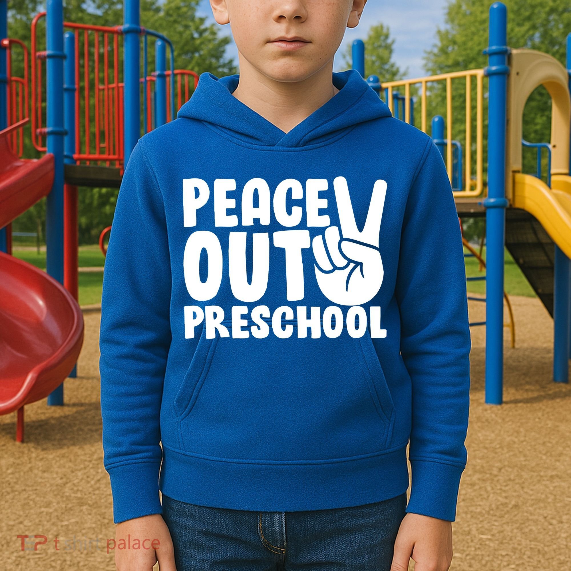 Peace Out Preschool Kids Hoodie