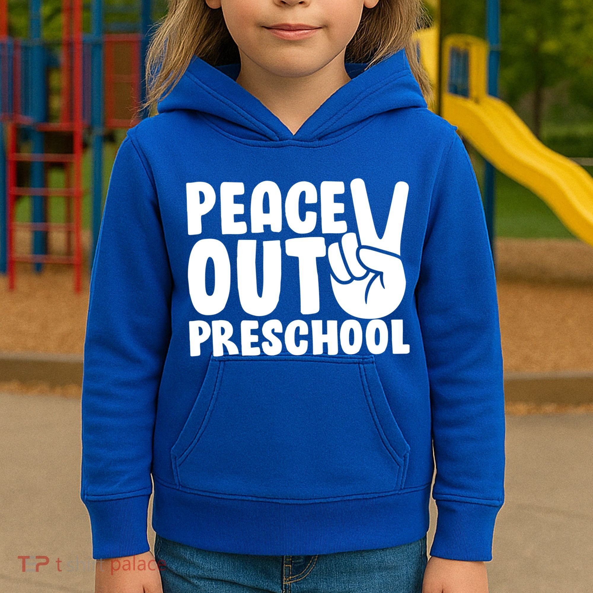 Peace Out Preschool Kids Hoodie