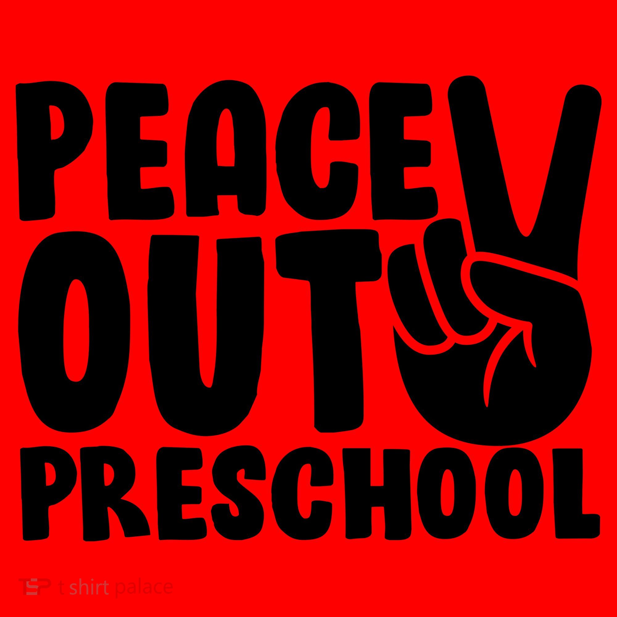 Peace Out Preschool Santa Hat