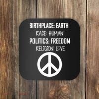 Peace Race Religion Politics Coaster thumb 0