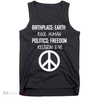 Peace Race Religion Politics Tank Top
