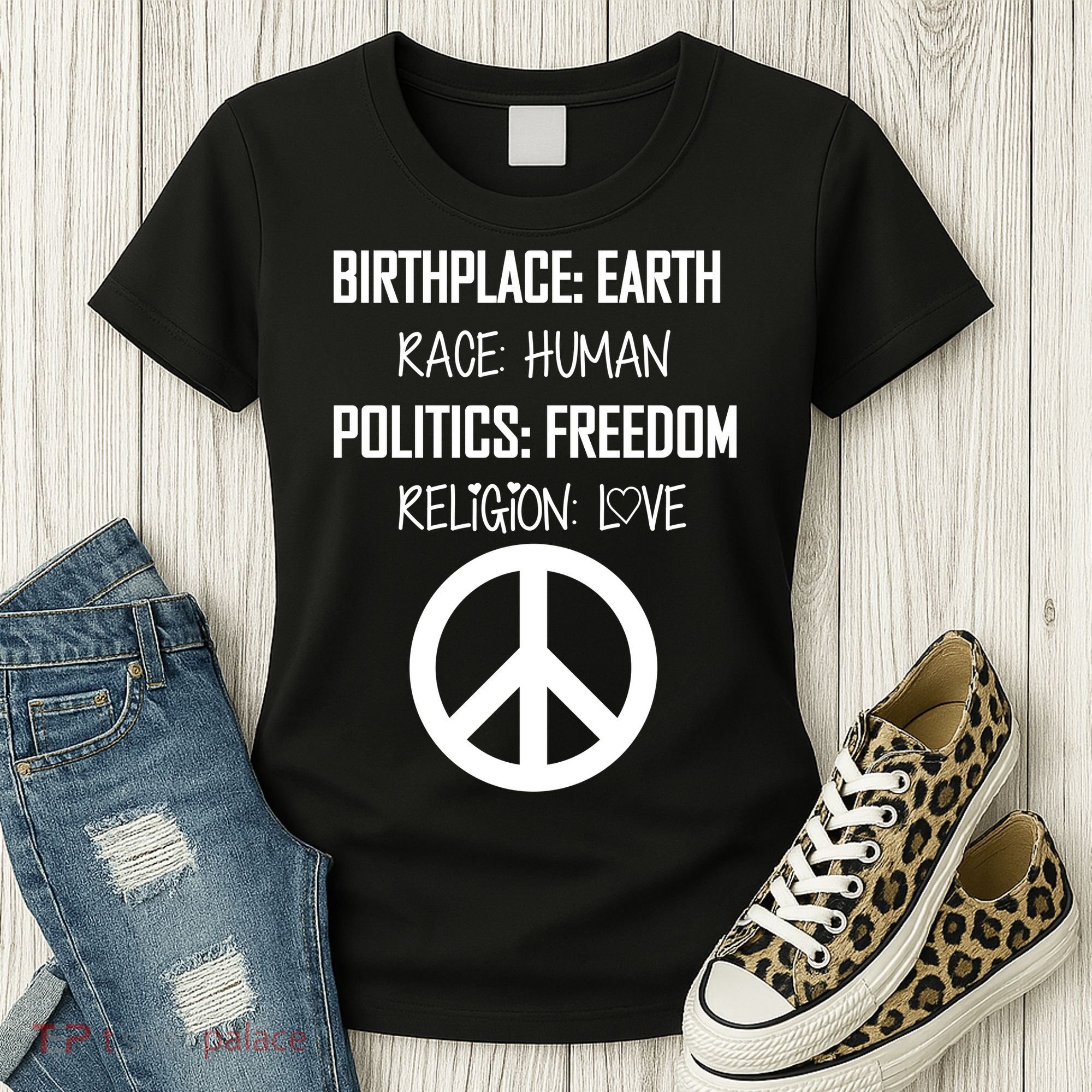 Peace Race Religion Politics Women's T-Shirt