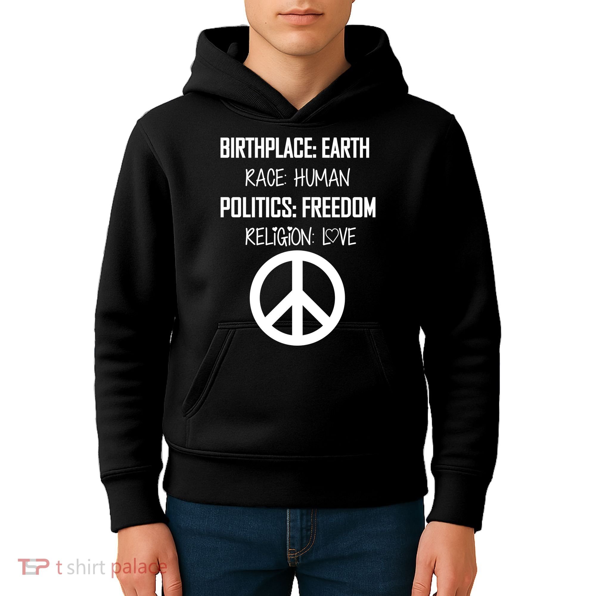 Peace Race Religion Politics Kids Hoodie