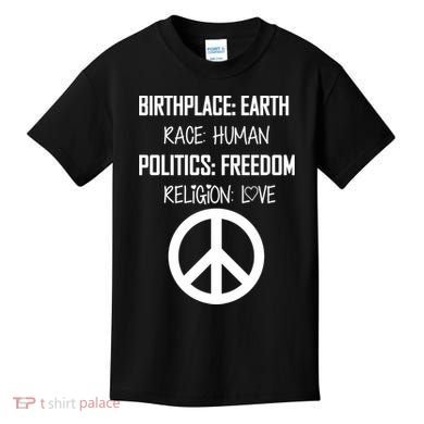 Peace Race Religion Politics Kids T-Shirt