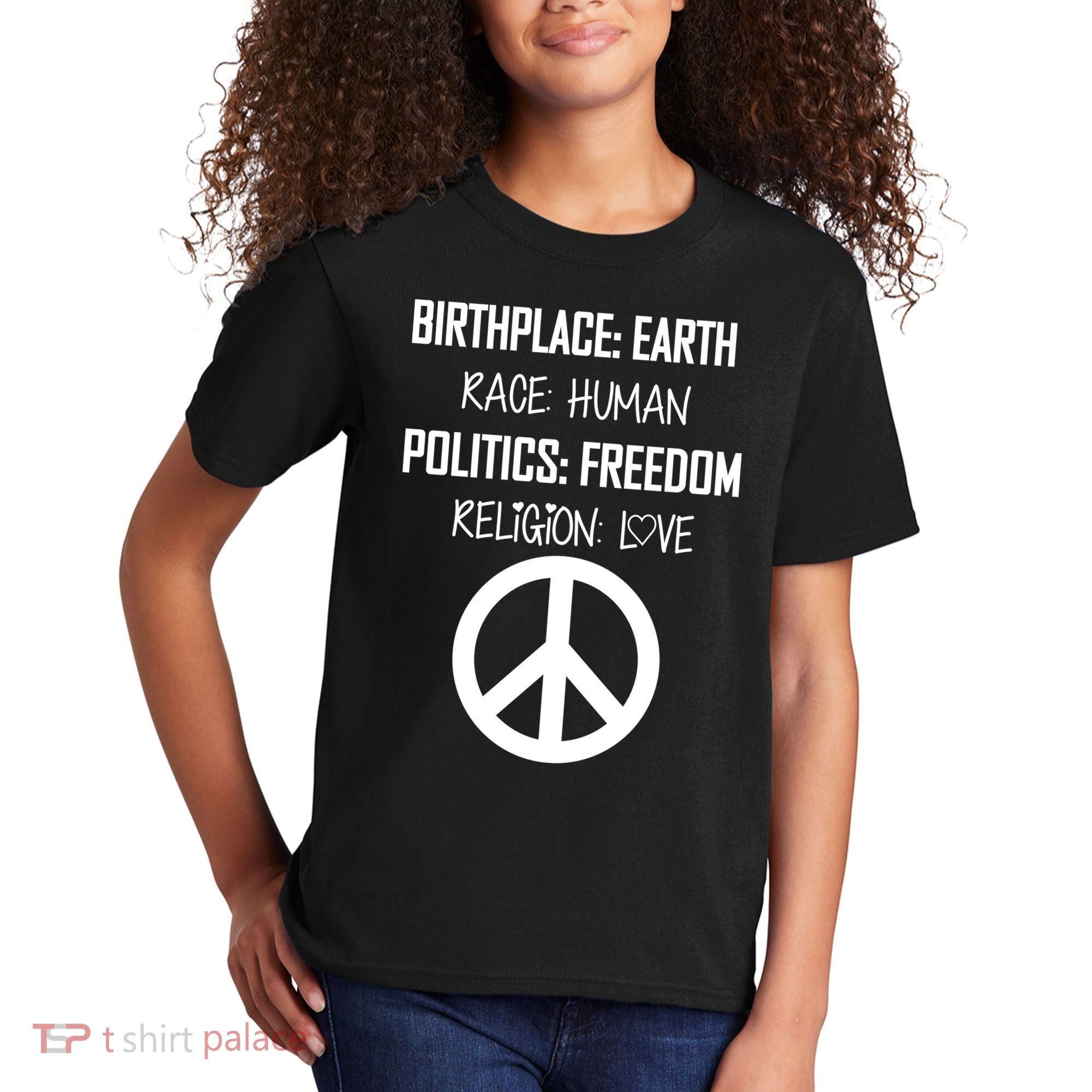 Peace Race Religion Politics Kids T-Shirt