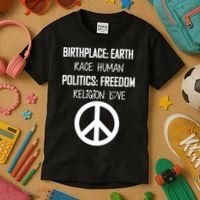 Peace Race Religion Politics Kids T-Shirt thumb 3