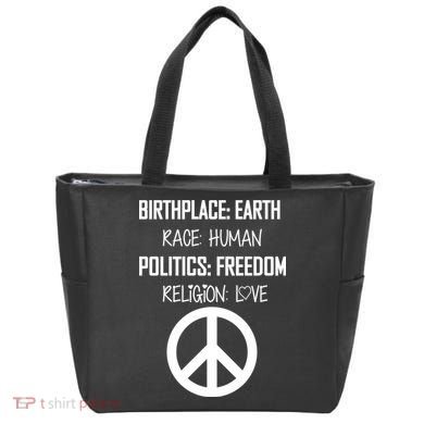 Peace Race Religion Politics Tote Bag