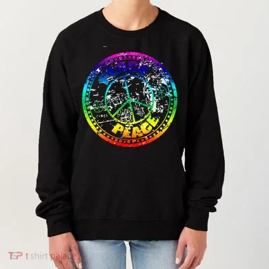 Peace Retro Tie Dyed Logo Women's Sweatshirt
