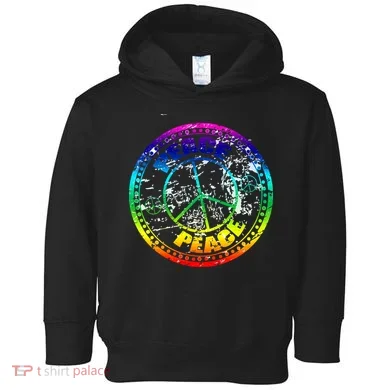 Peace Retro Tie Dyed Logo Toddler Hoodie