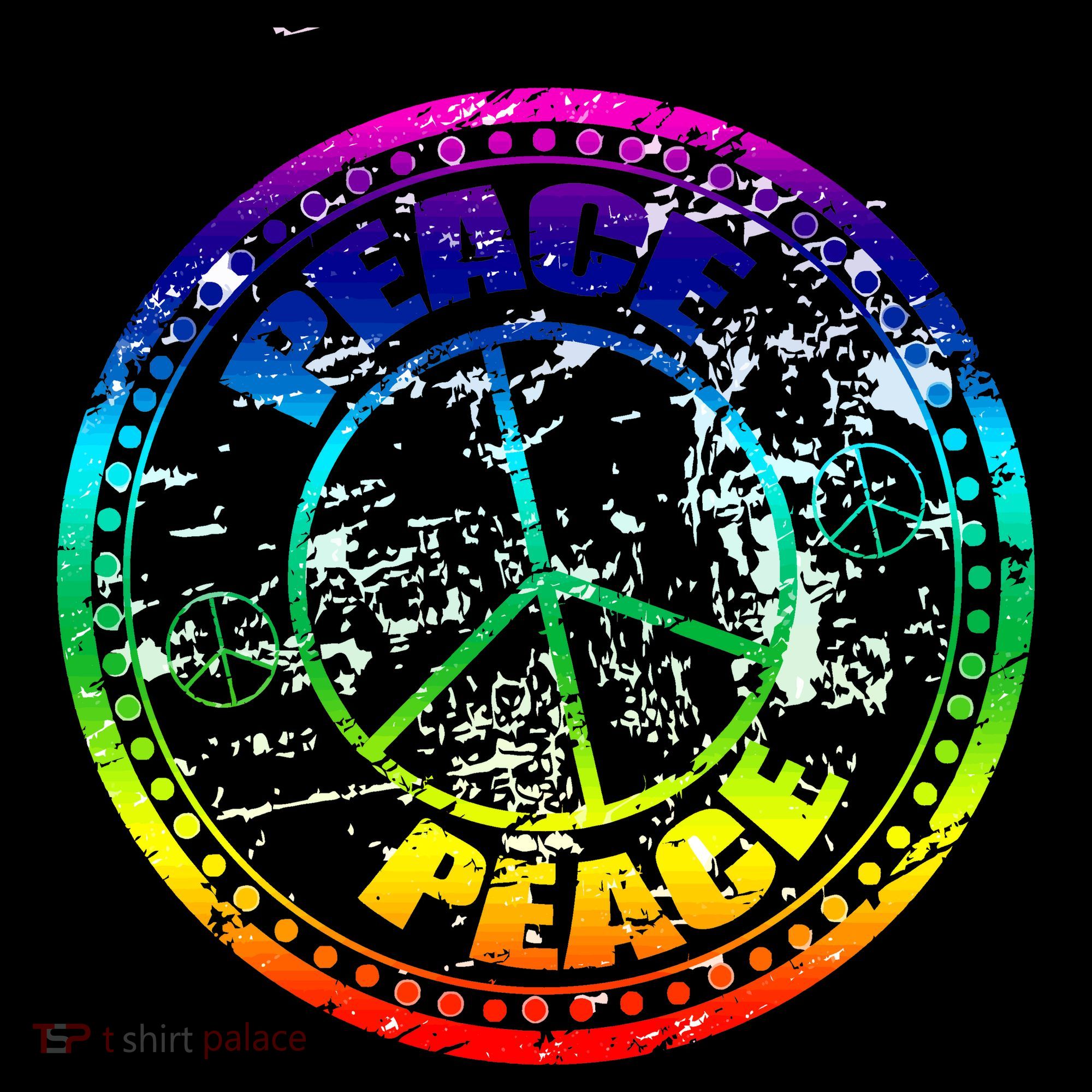Peace Retro Tie Dyed Logo Toddler Hoodie