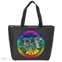 Peace Retro Tie Dyed Logo Tote Bag thumb 0