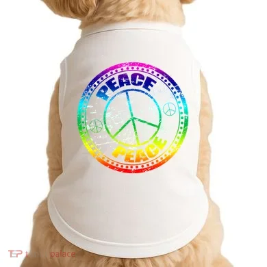 Peace Retro Tie Dyed Logo Doggie Tank