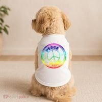 Peace Retro Tie Dyed Logo Doggie Tank thumb 2