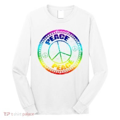 Peace Retro Tie Dyed Logo Long Sleeve Shirt