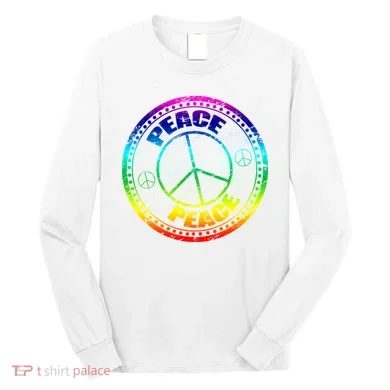 Peace Retro Tie Dyed Logo Long Sleeve Shirt