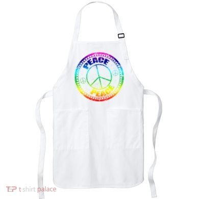 Peace Retro Tie Dyed Logo Apron