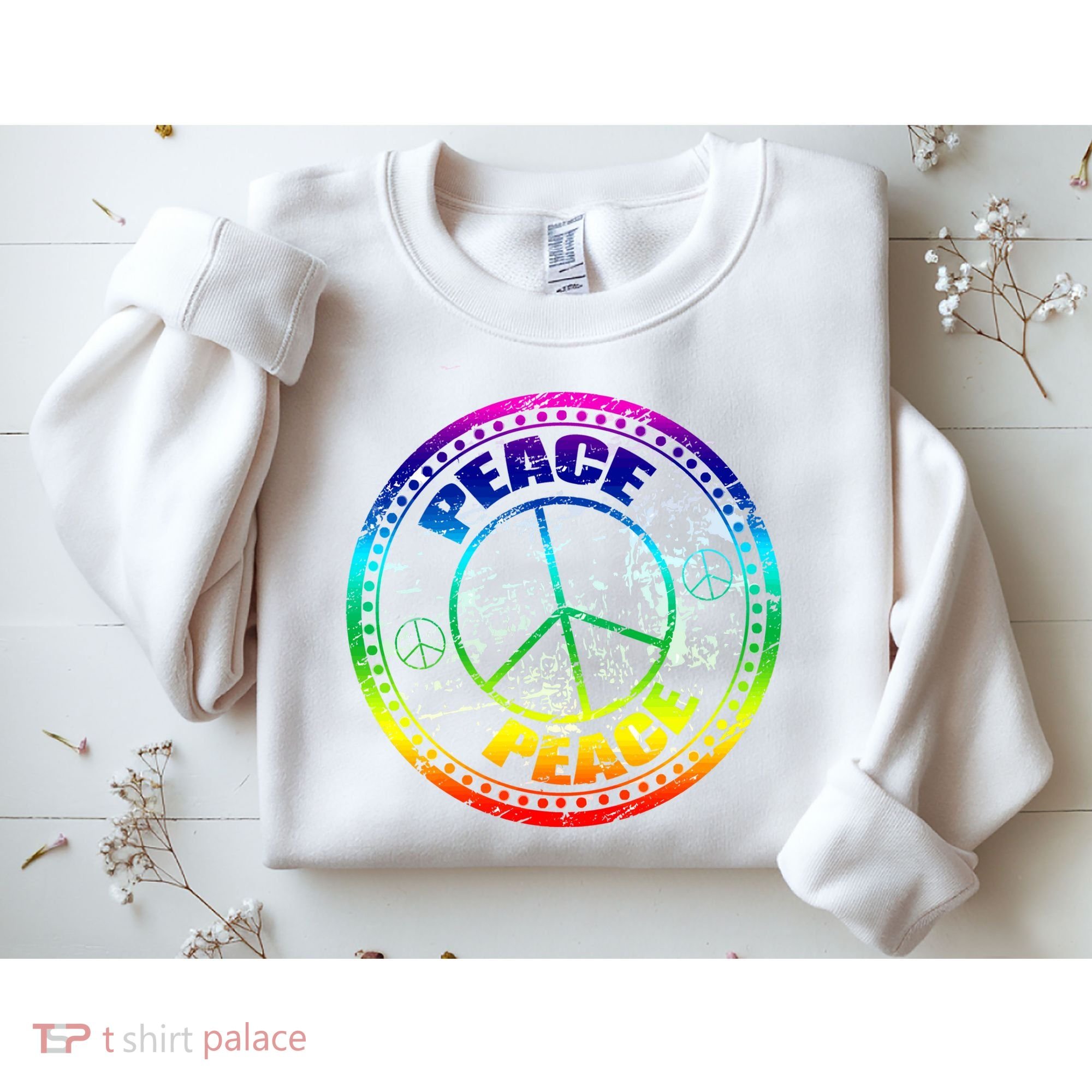 Peace Retro Tie Dyed Logo Sweatshirt