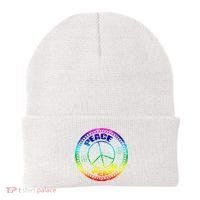 Peace Retro Tie Dyed Logo Beanie thumb 0