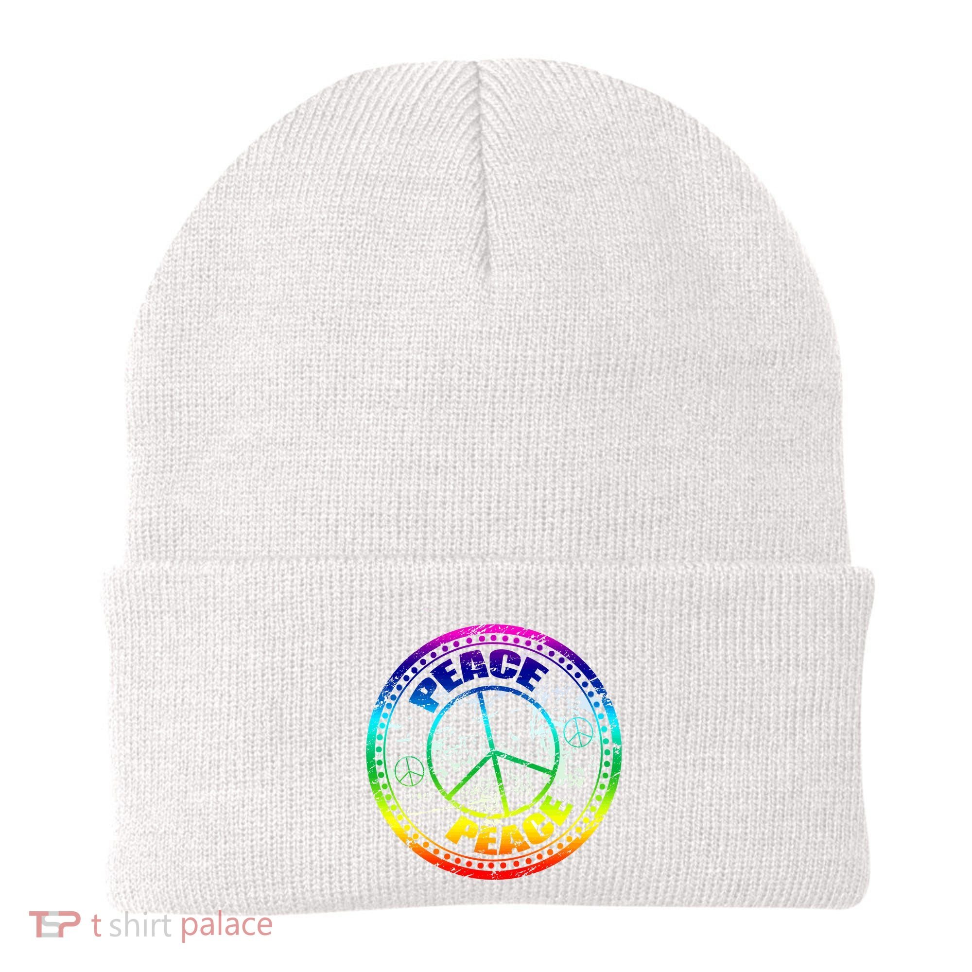 Peace Retro Tie Dyed Logo Beanie
