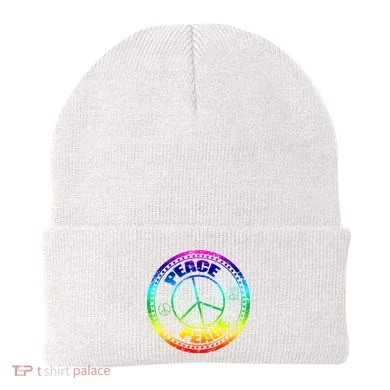 Peace Retro Tie Dyed Logo Beanie