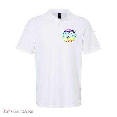 Peace Retro Tie Dyed Logo Polo