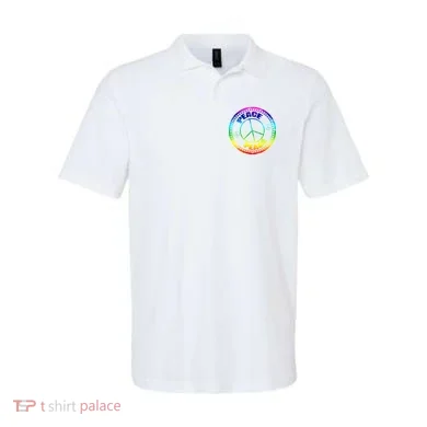 Peace Retro Tie Dyed Logo Polo