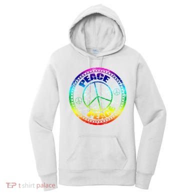 Peace Retro Tie Dyed Logo Women's Hoodie