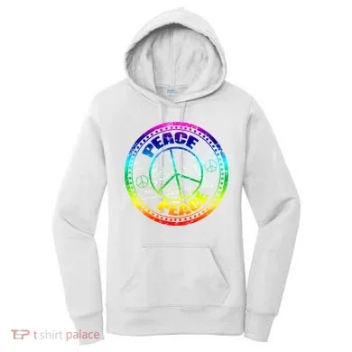Peace Retro Tie Dyed Logo Women's Hoodie