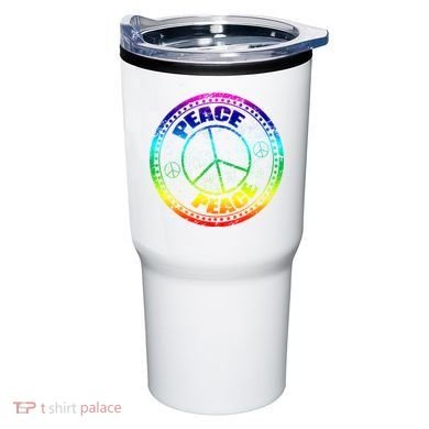 Peace Retro Tie Dyed Logo Tumbler