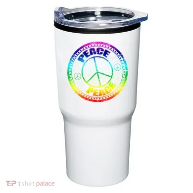 Peace Retro Tie Dyed Logo Tumbler