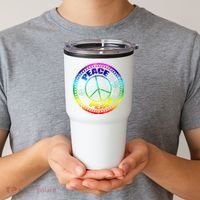 Peace Retro Tie Dyed Logo Tumbler thumb 2
