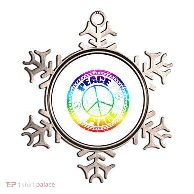 Peace Retro Tie Dyed Logo Ornament