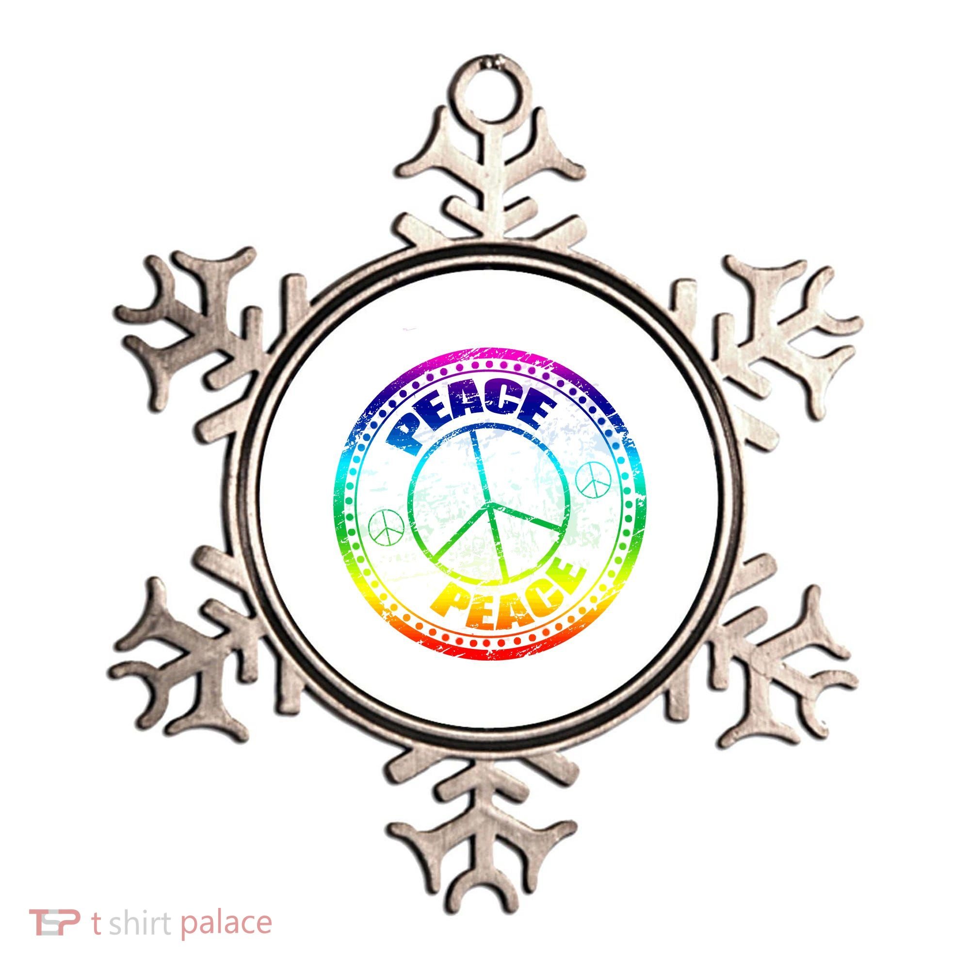 Peace Retro Tie Dyed Logo Ornament