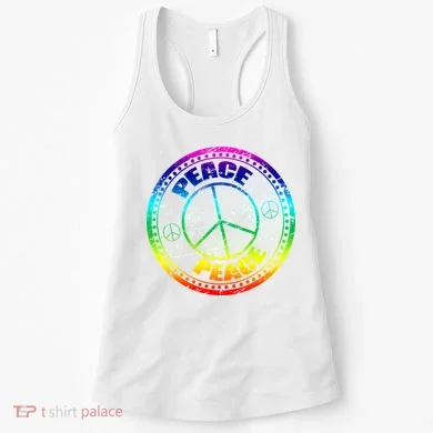 Peace Retro Tie Dyed Logo Women's Tank Top
