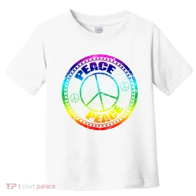 Peace Retro Tie Dyed Logo Toddler T-Shirt