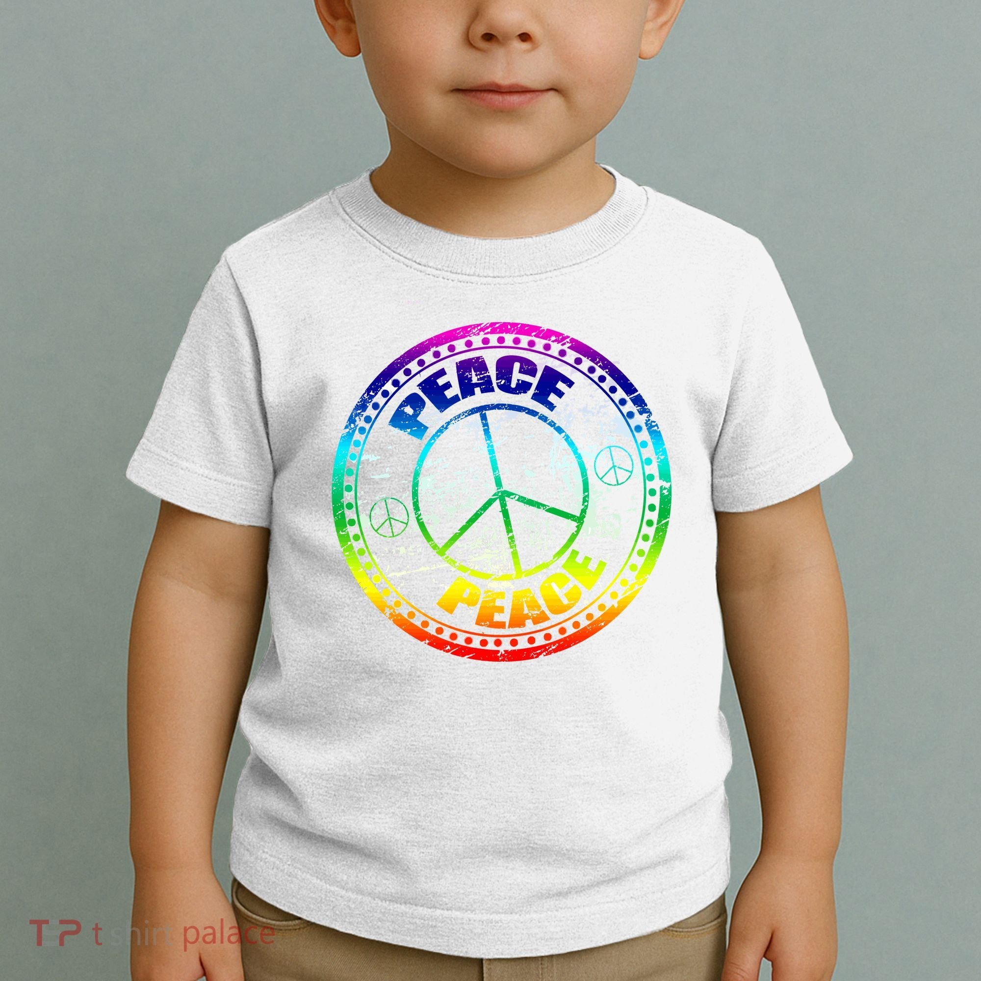 Peace Retro Tie Dyed Logo Toddler T-Shirt