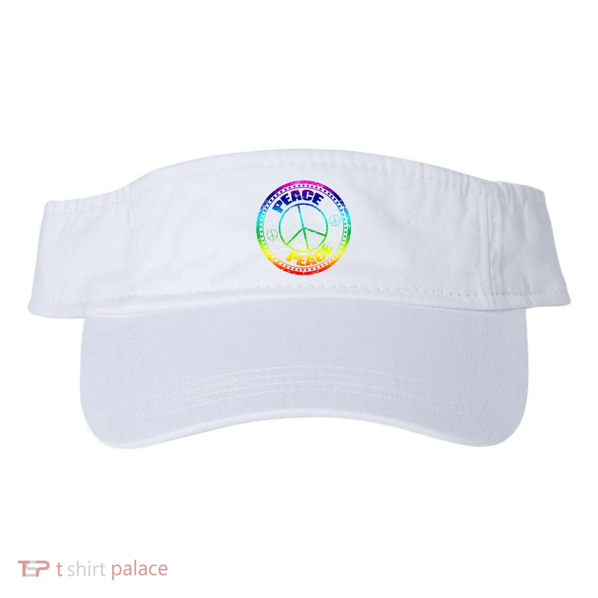 Peace Retro Tie Dyed Logo Visor