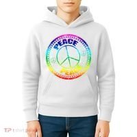 Peace Retro Tie Dyed Logo Kids Hoodie thumb 4