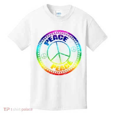 Peace Retro Tie Dyed Logo Kids T-Shirt