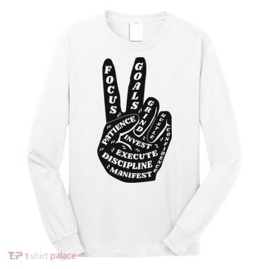 Peace Sign Inspirational Quote Long Sleeve Shirt