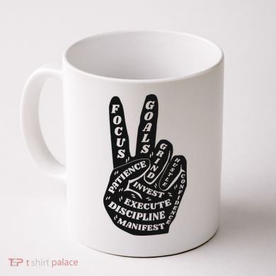 Peace Sign Inspirational Quote Coffee Mug