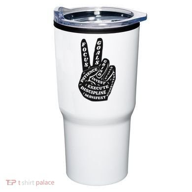 Peace Sign Inspirational Quote Tumbler