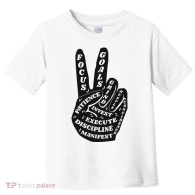 Peace Sign Inspirational Quote Toddler T-Shirt